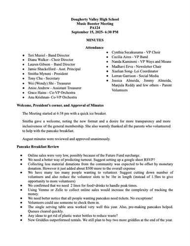 September 2025 Meeting Minutes